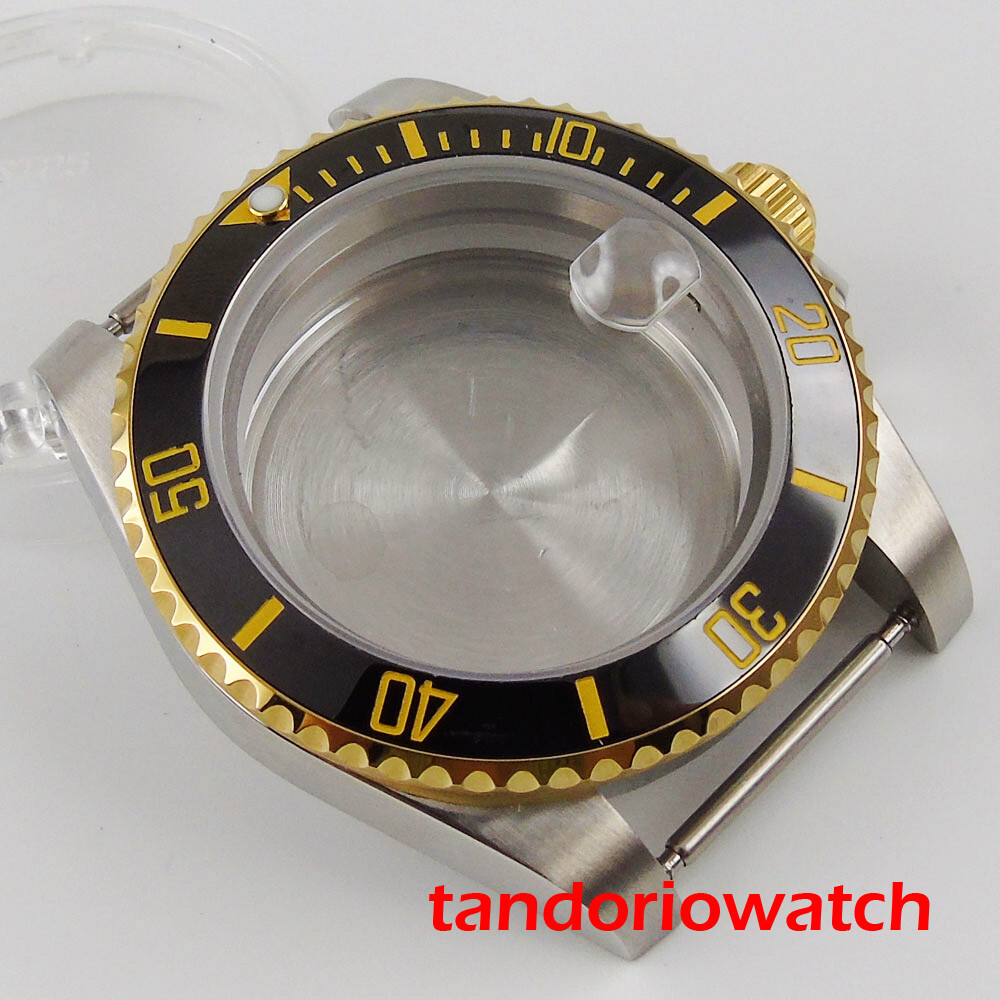 40mm 316L Stainless Steel Watch case Sapphire Glass fit NH35 ETA 2824 movement