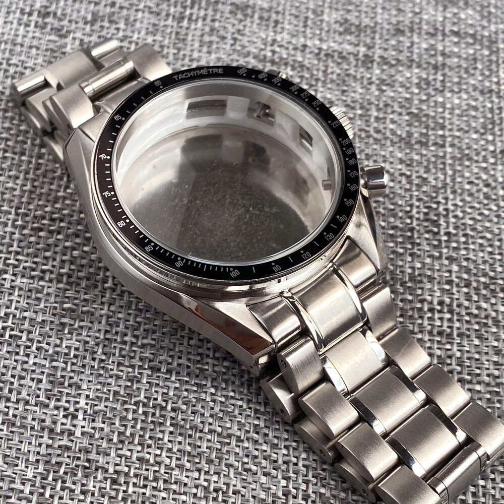 Sport 40mm Chronograph Multifunction Quartz Watch Case Dial Fit VK63 VK64 Movt