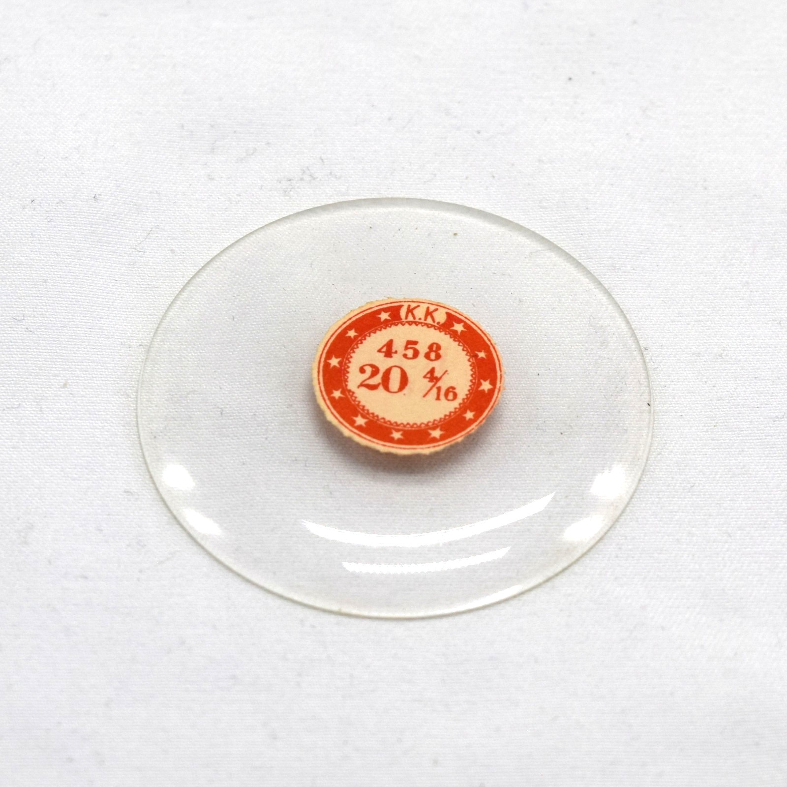NOS Vintage KK Japan Domed Pocket Watch Glass Crystal – 458, 20 4⁄16, 1mm
