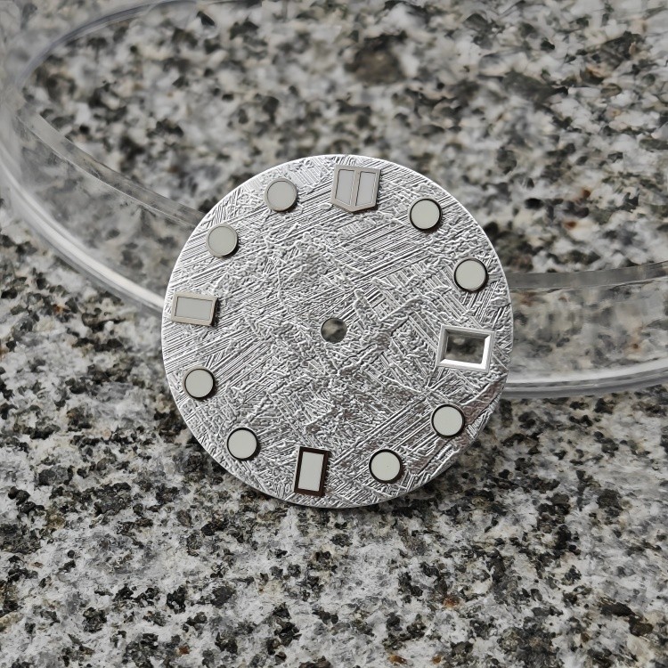 NH35 face 28.5mm meteorite pattern strong green lume dial for NH35/NH36 movement