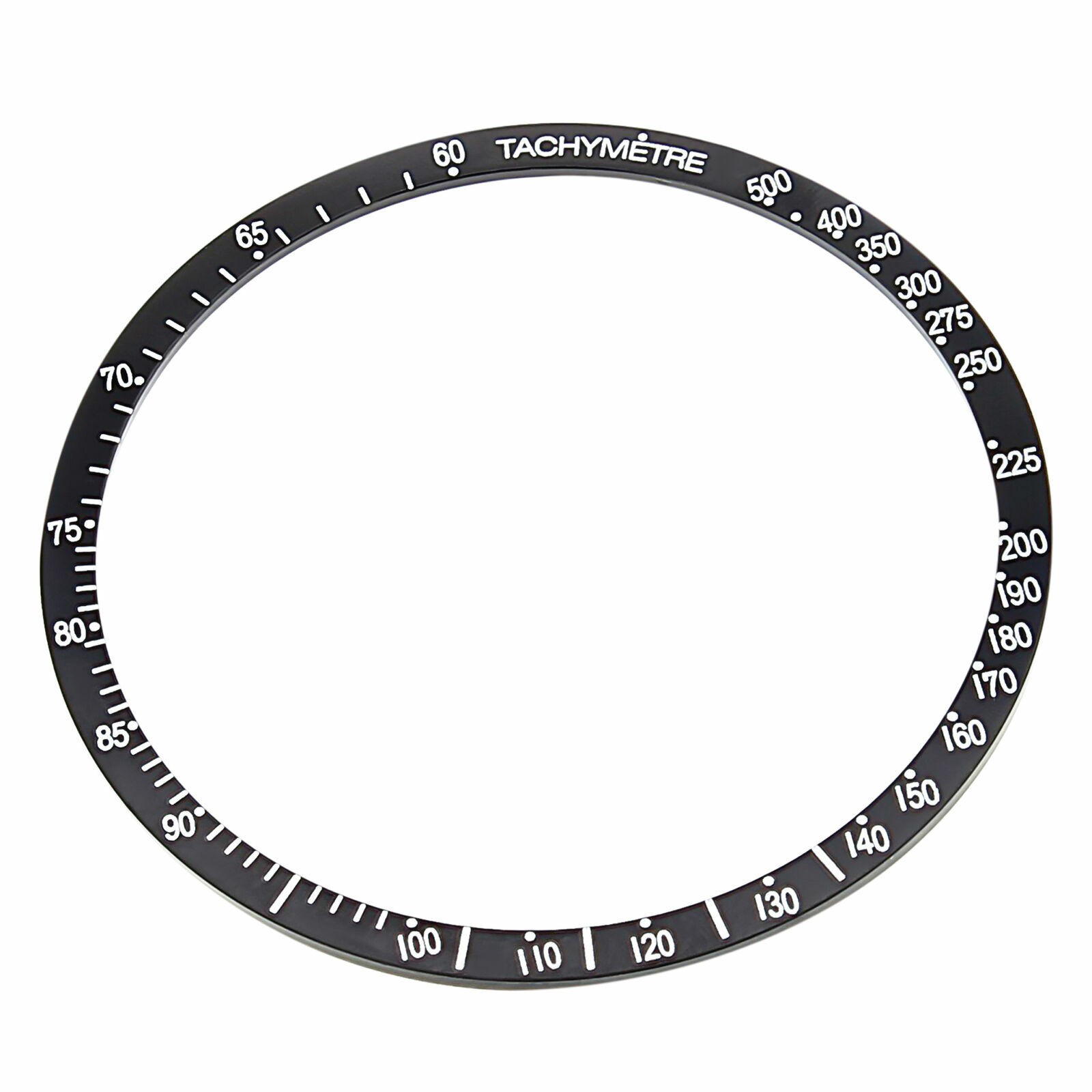 For Omega Tachymetre Black Replacement Bezel Insert 38.50mm x 33.90mm 145.012