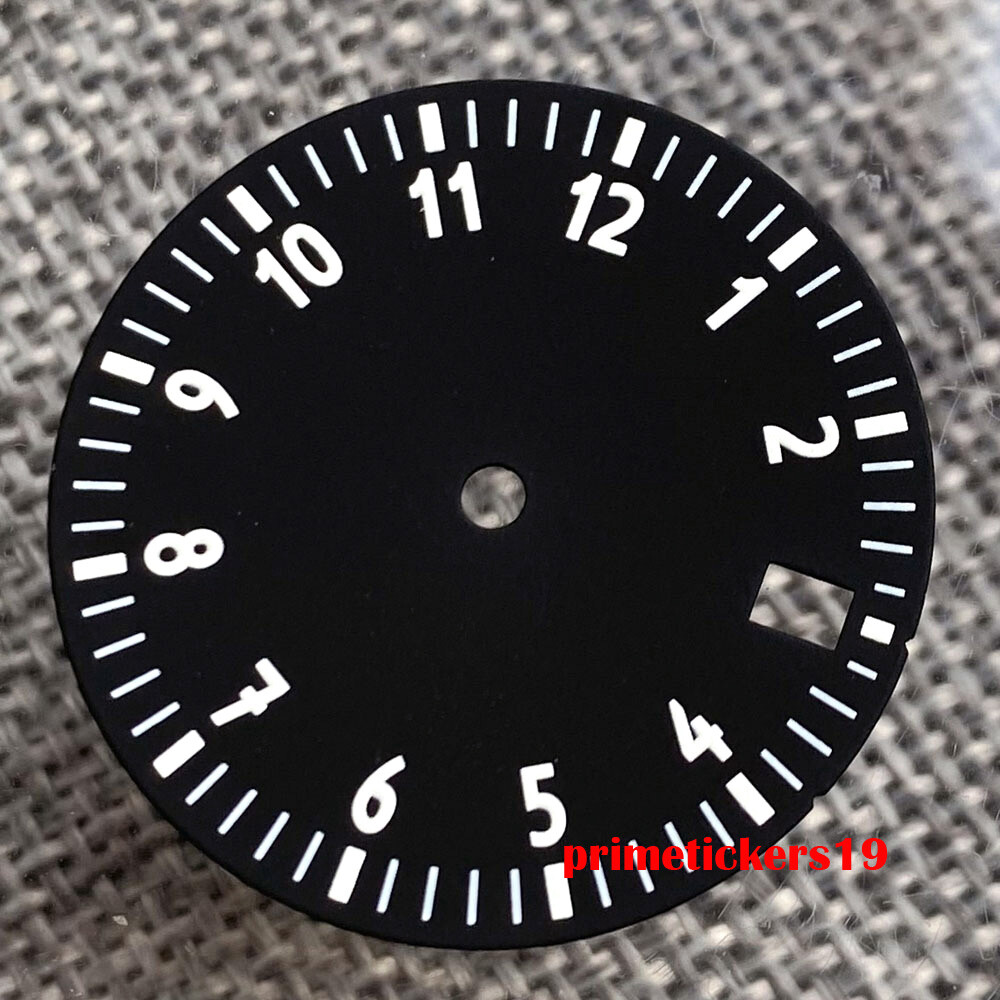 Luminous 29mm Watch Dial Face Date Window with Hands Fit NH35 Automatic Movement