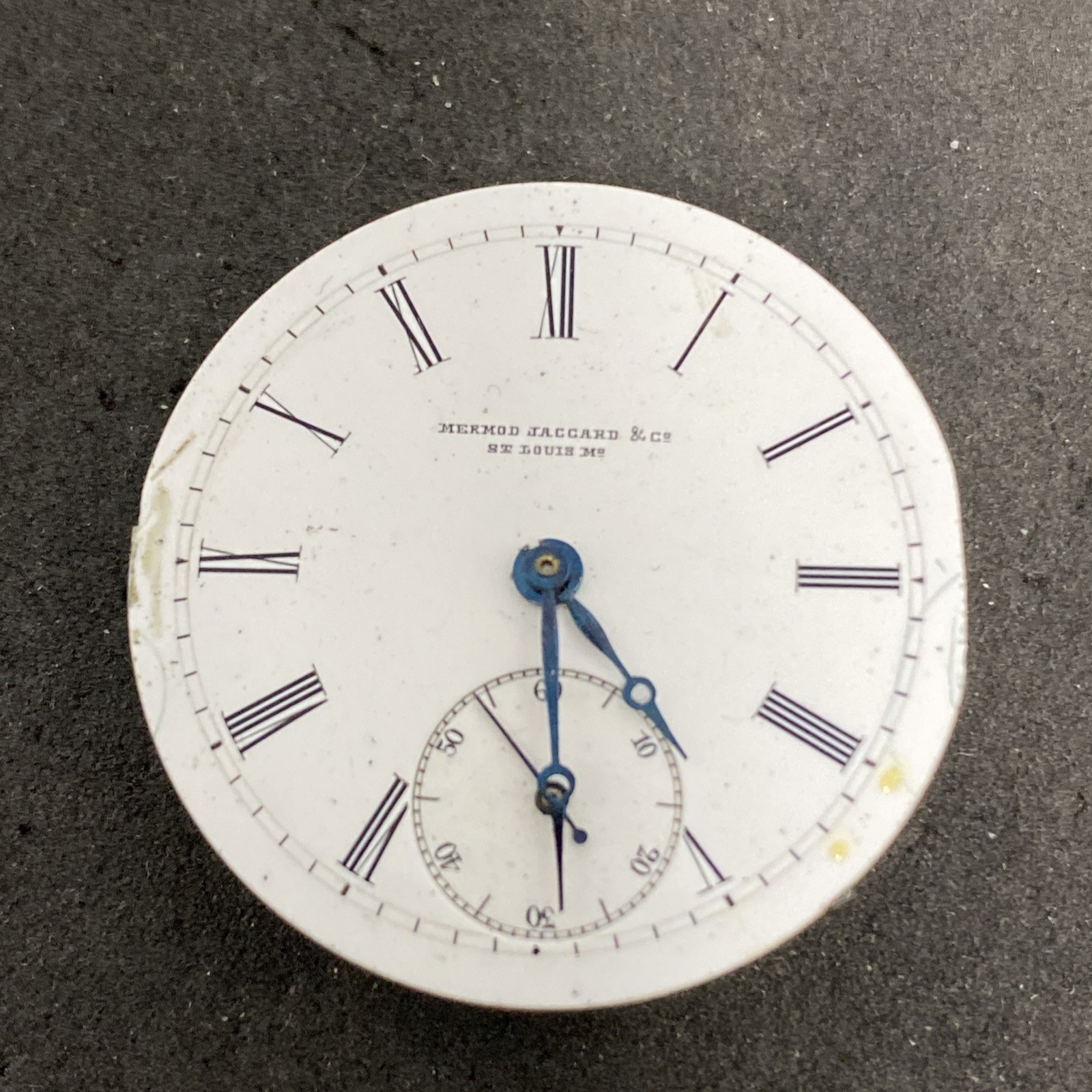 Mermod Jaccard Pocket Watch Movement Size 0s Hunter Lady Constant Ticking F8558