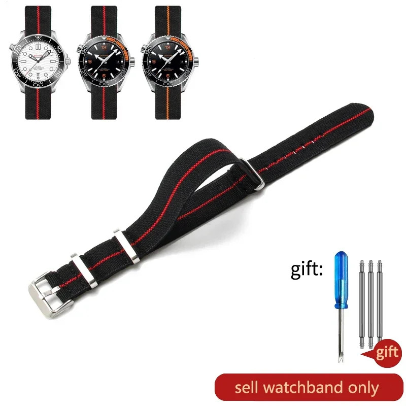 60’S French Army Watch Strap for Nylon Watchband for Rolex Seiko Tudor Rolex Bla