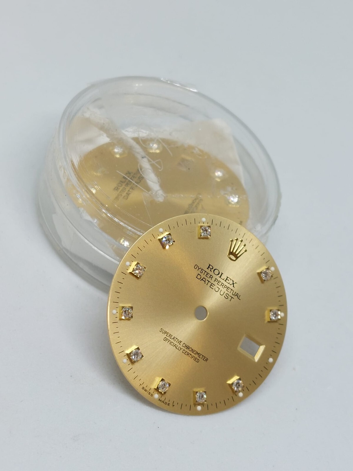 Rolex 1980s to 1990s Original Champagne Diamonds Datejust Dial REF: 16233