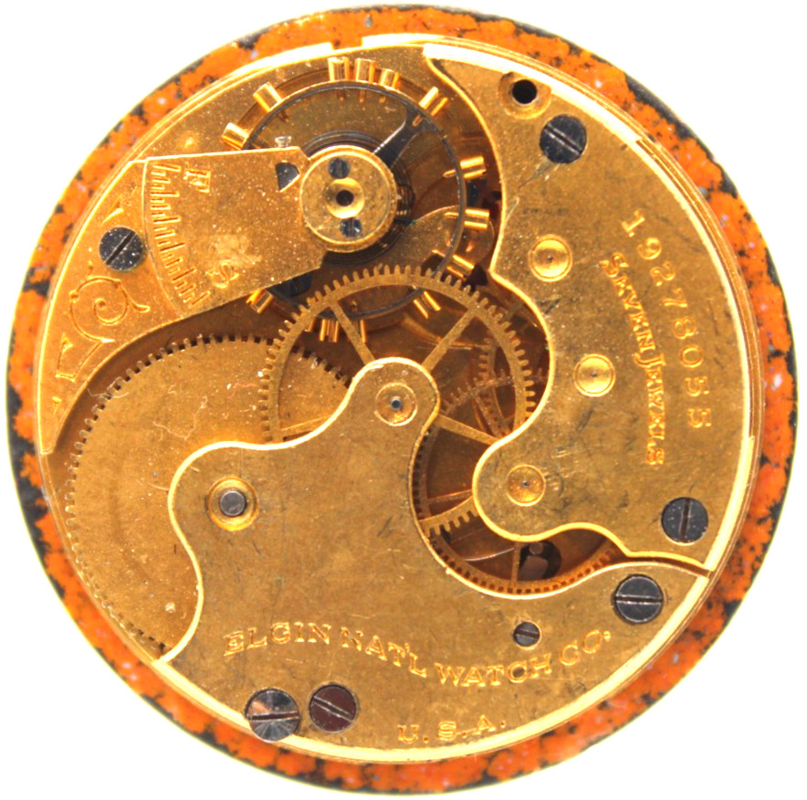 1917 ELGIN POCKET WATCH MOVEMENT 19278055 GRADE: 289 6s 7j (KJ2)