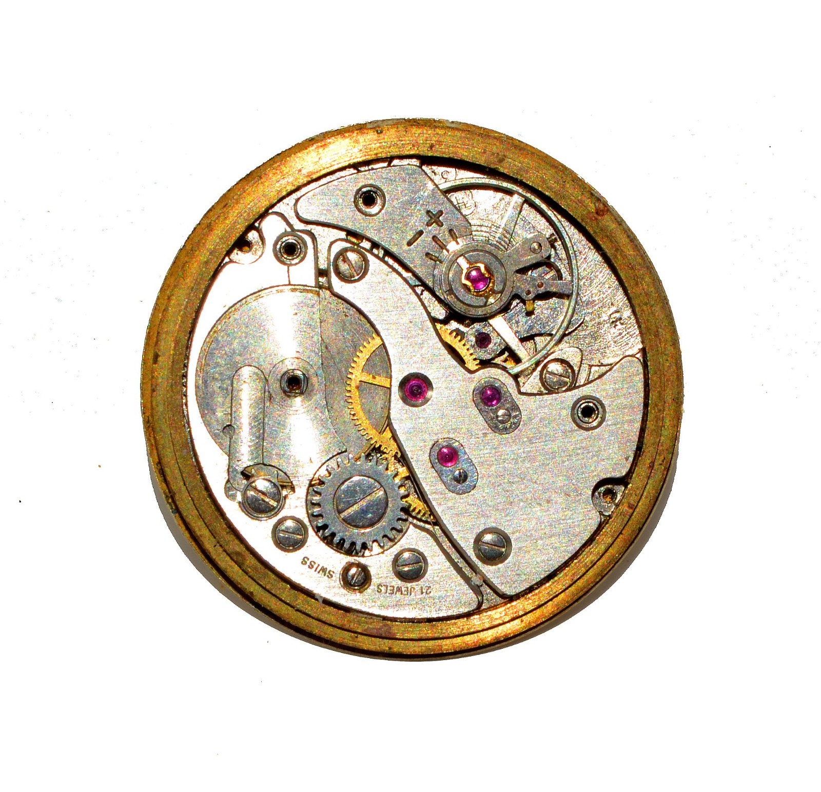 VINTAGE SWISS EMPEROR ? INCABLOC 21 JEWELS WATCH MOVEMENT PARTS REPAIR