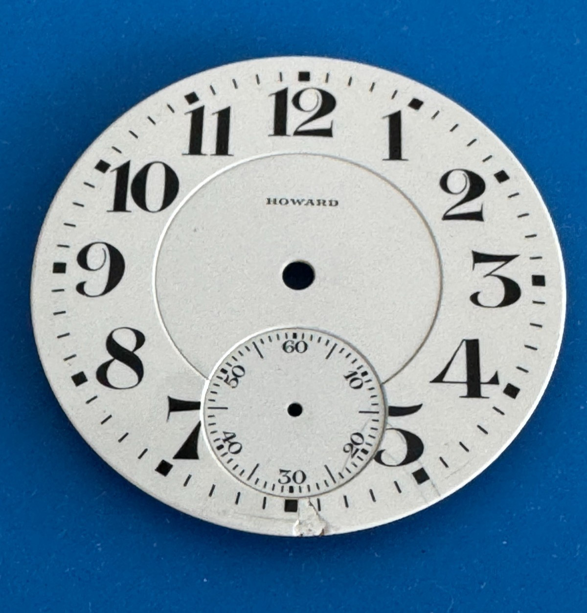 VINTAGE 16 SIZE KEYSTONE HOWARD RAILROAD POCKET WATCH DOUBLE SUNK PORCELAIN DIAL