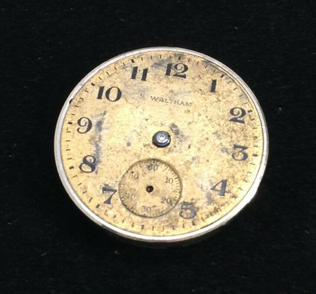 AWWCO Waltham Mass Sapphire Serial 20064280 Round Arabic Numeral Dial Movt 25mm