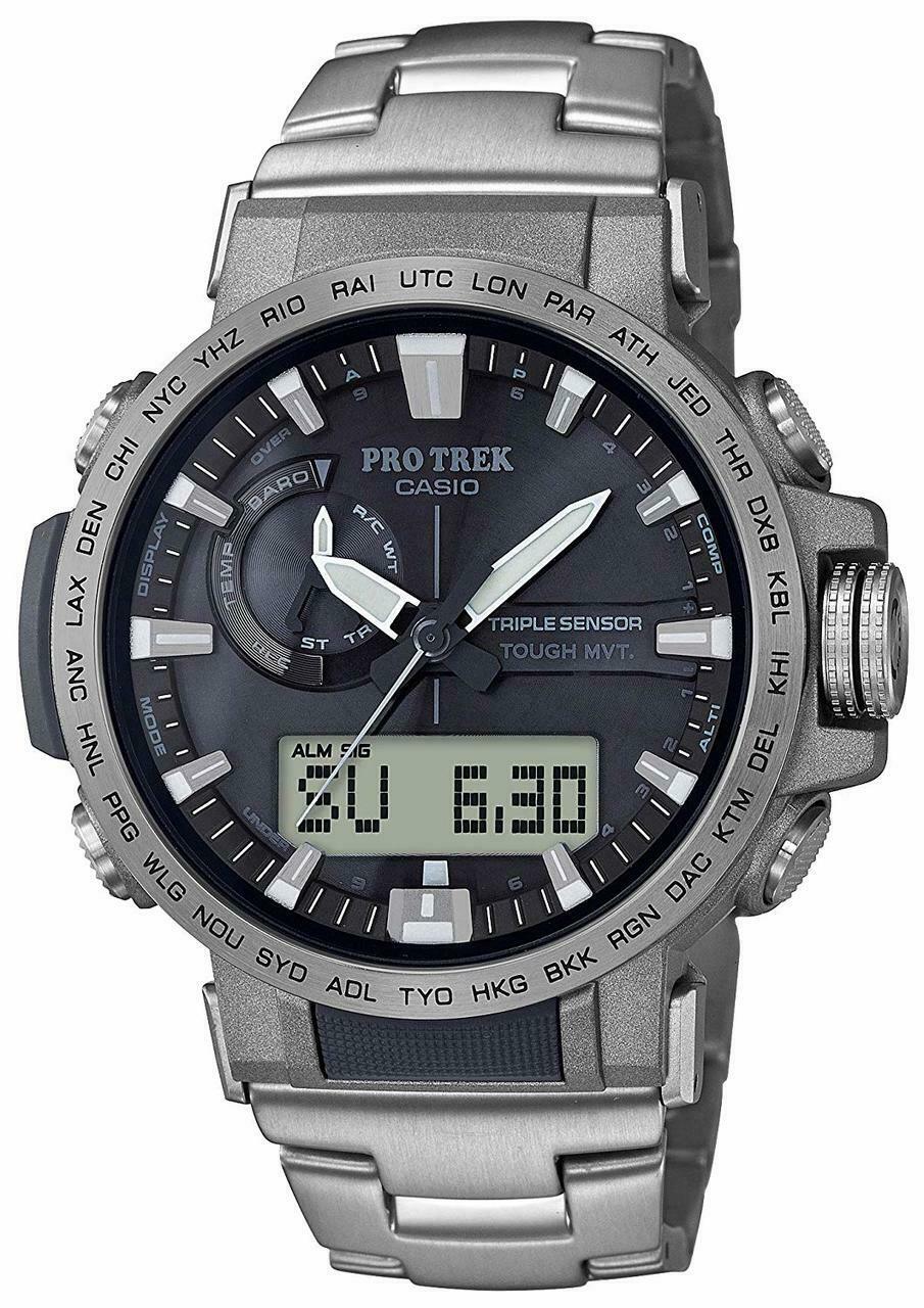 Genuine Casio Pro Trek PRW-50T PRW-60T titanium watch band link and pin set
