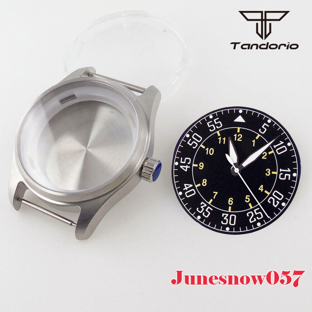 39MM Polit Watch Case Watch Hands Dial Set Fit For NH35A NH36A NH34A SKX ETA2824