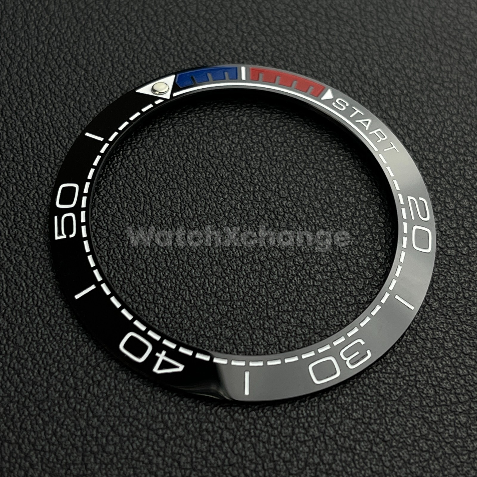 Black & Red Blue Ceramic Bezel Insert 41.5mm for Rolex Seiko Mod Omega