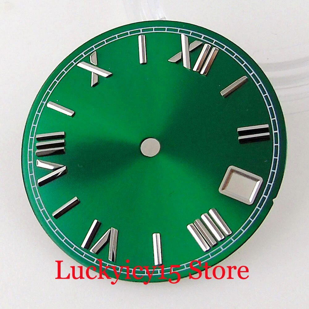 28.5MM Accessories Mens Watch dial Fit NH35A NH36A NH35 NH36 SKX Black Blue Date
