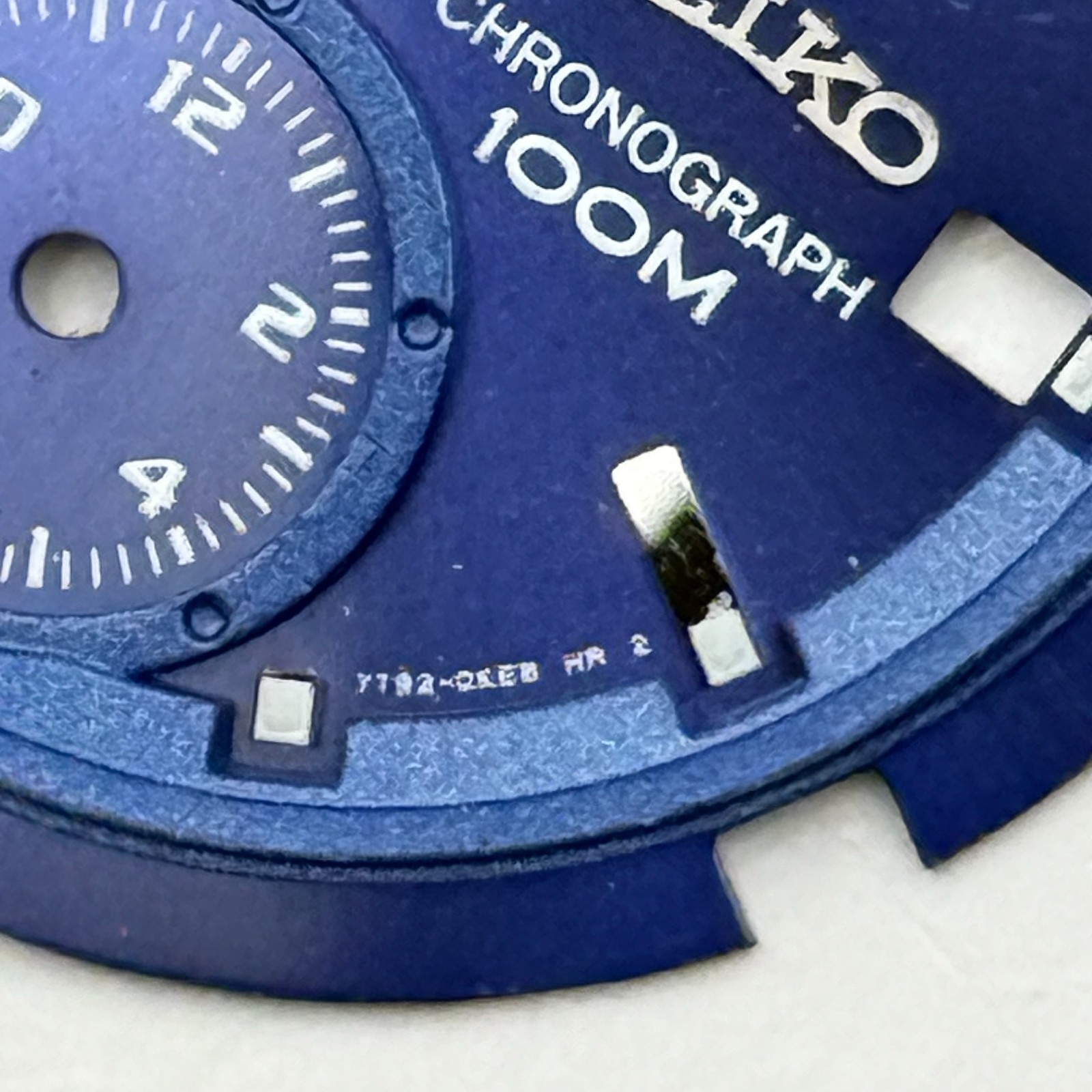 Seiko 7T92-0KE0 Watch Dial Chronograph 100M Blue Japan Spare Parts Repair 30.9mm