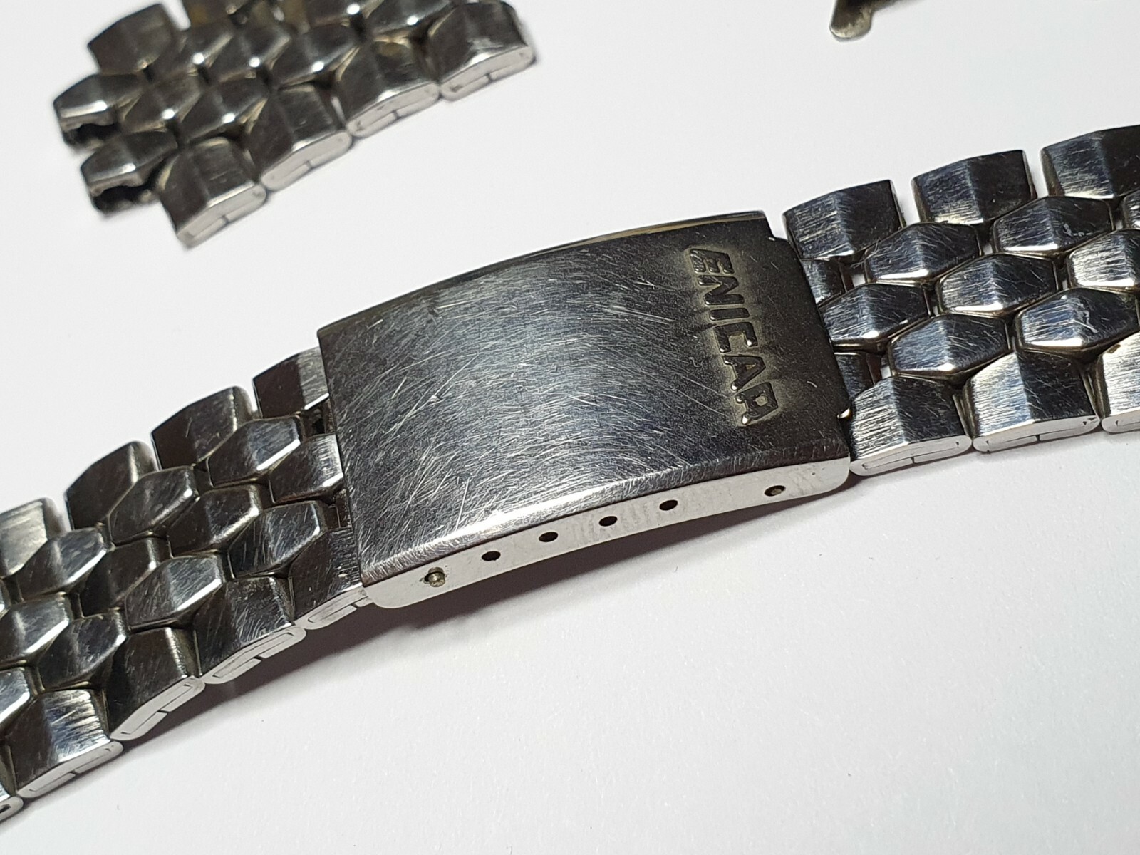 vintage ENICAR watch bracelet from Divers Enicar 18 mm lug DAMAGED