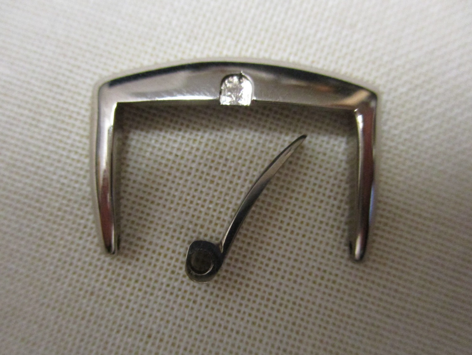 Rare Polished 18k 750 White Gold Buckle for 16mm Watch Strap Buckle-End Straps