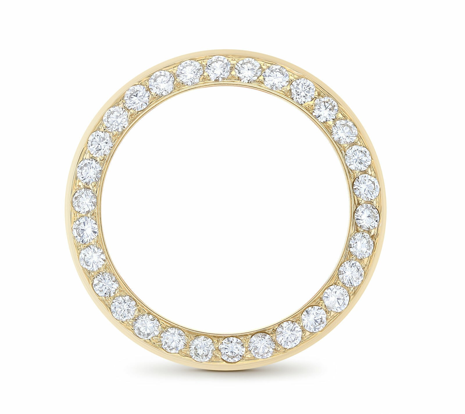 1.65CT BEAD CUSTOM NATURAL DIAMOND BEZEL LADYS ROLEX DATEJUST PRESIDENT YG 69163
