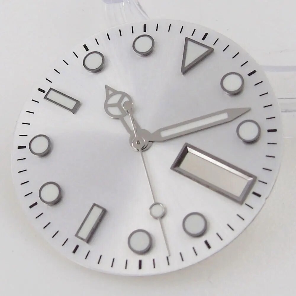 Watch Dial 29mm Spare Parts With Hands Fit NH36/NH36A Date/Day Calendar Window