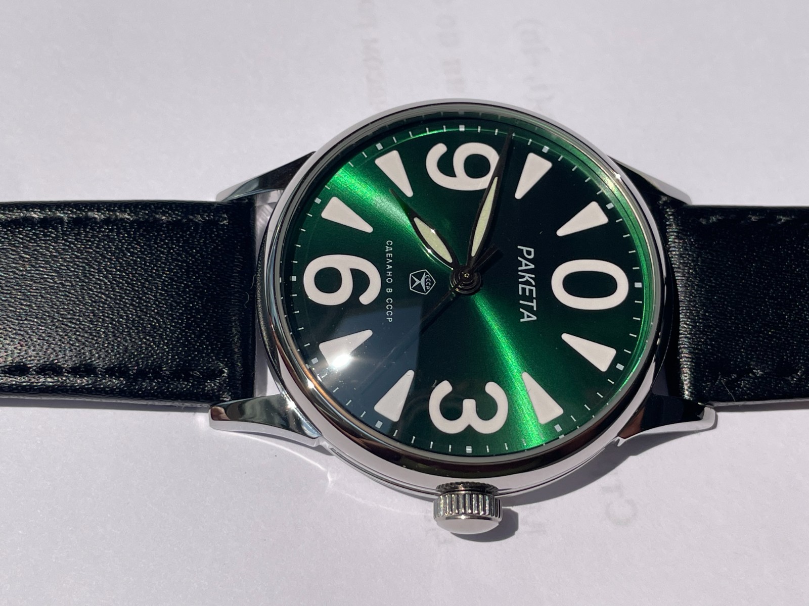RAKETA ZERO 2609 HA mechanism USSR case steel MANS WRISTWATCH marriage new
