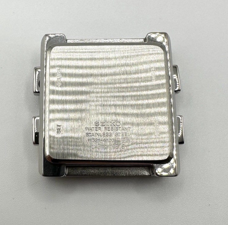 NOS Vintage Seiko Digital Quartz W524-4A00 Stainless Steel Complete Case Part