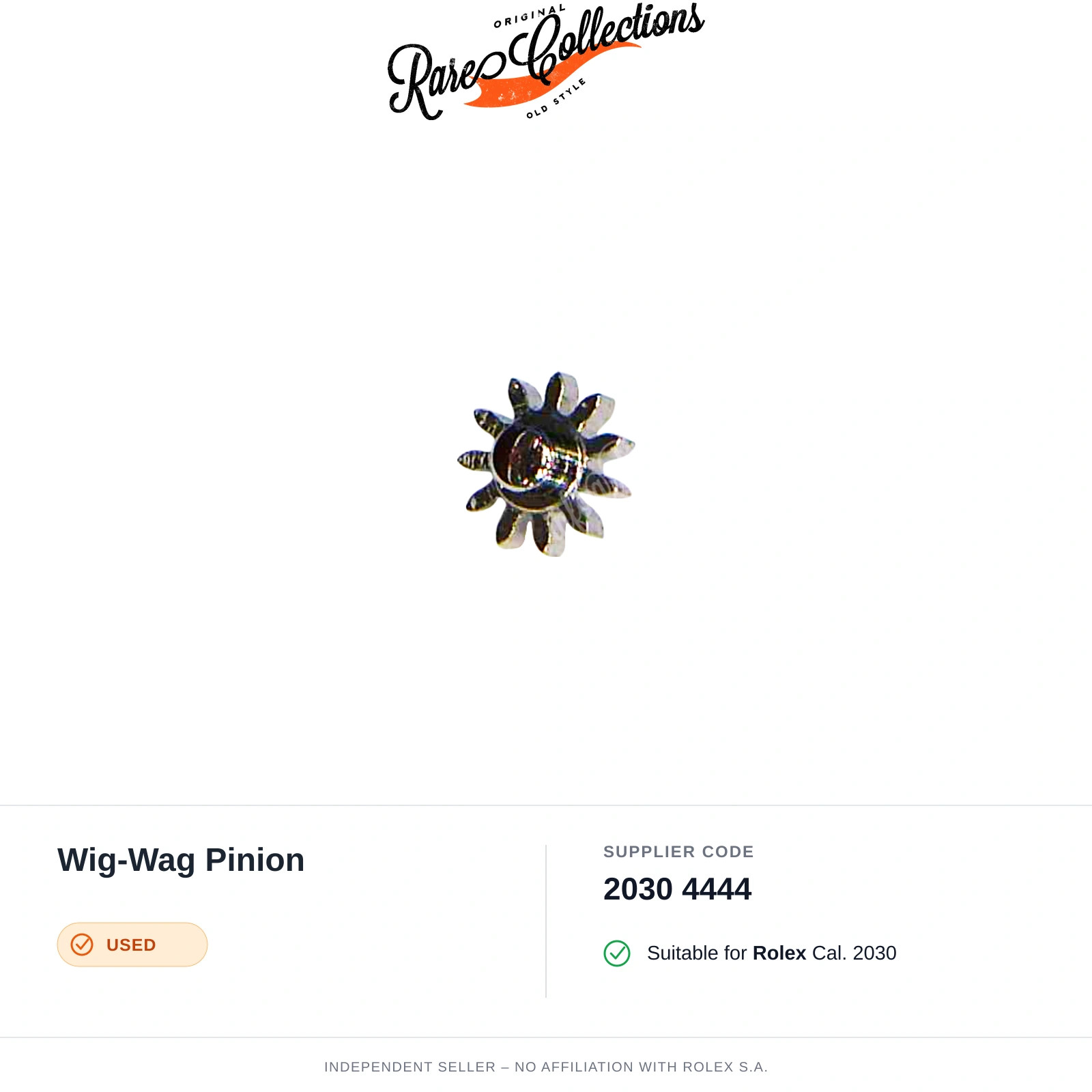 Used ballerino sprocket for Rolex (code 2030 4444) Wig-Wag Pinion