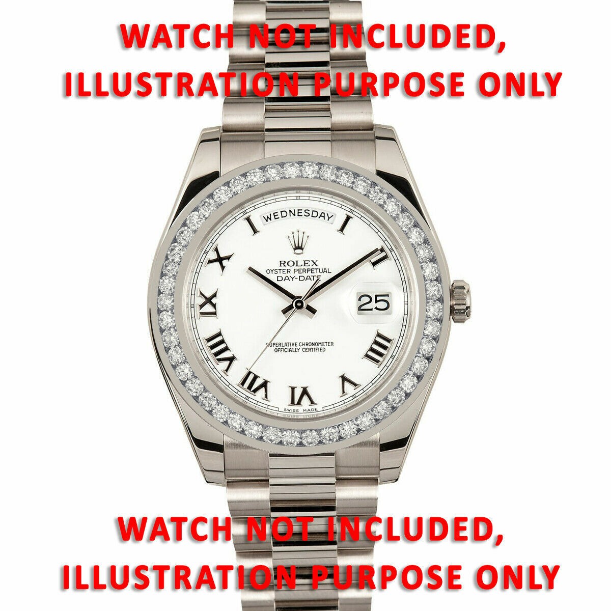 3.15CT CHANNEL SET NATURAL DIAMOND BEZEL FOR ROLEX DATEJUST 2 116300, 116334