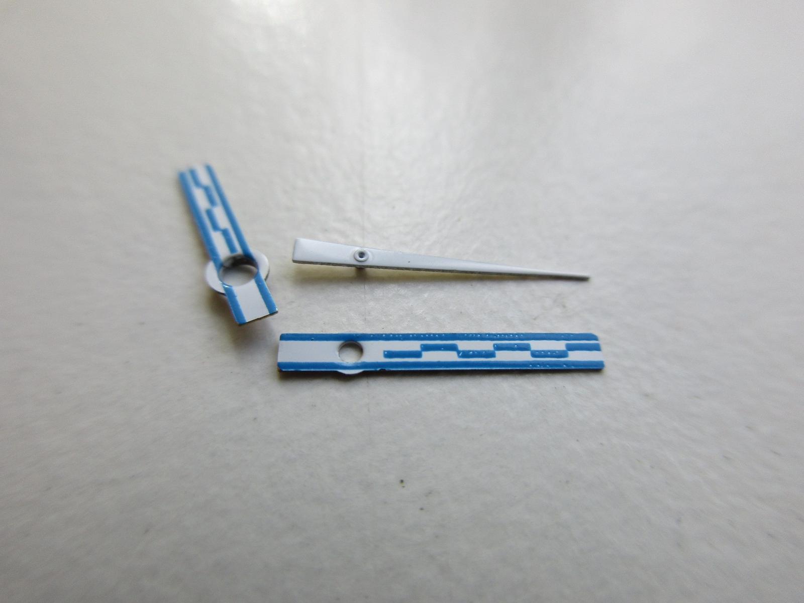 Set of 3 Blue-white Sport Rally ~ racing watch hands AS cal. 2063 – 150/90/21