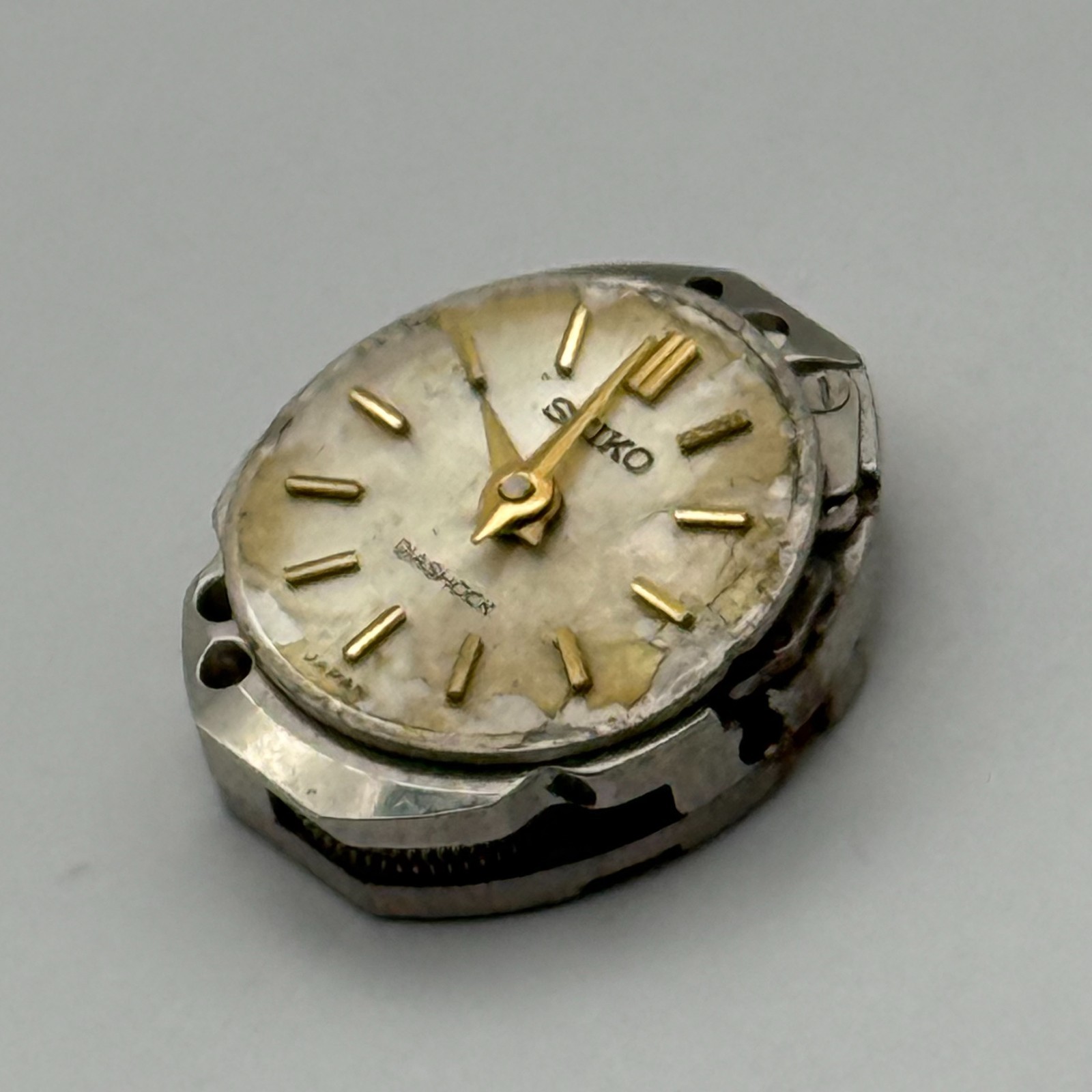 Seiko 10C Watch Movement Diashock Japan 17 Jewels Manual Wind Parts Repair 13mm