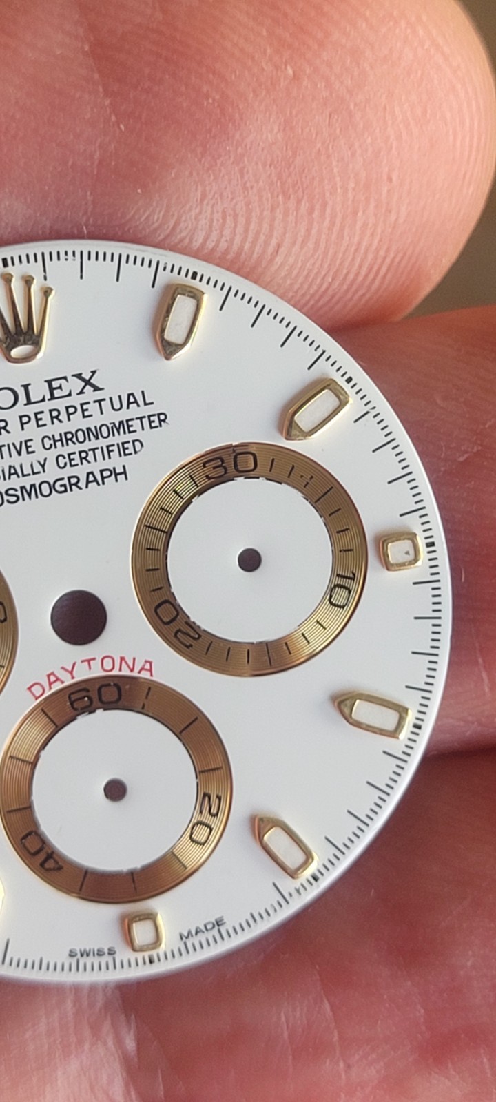 Rolex 100% Genuine Beautiful White Daytona dial for 116523, 116503, 116508, Etc.
