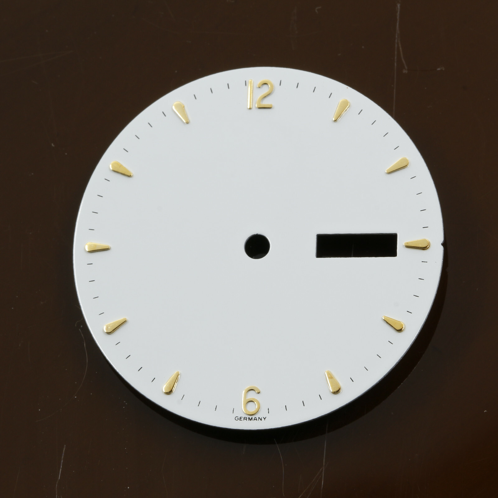 2x Dial for MIYOTA 8205 Movement Cadran Esfera – white glossy Ø 30,30mm NOS