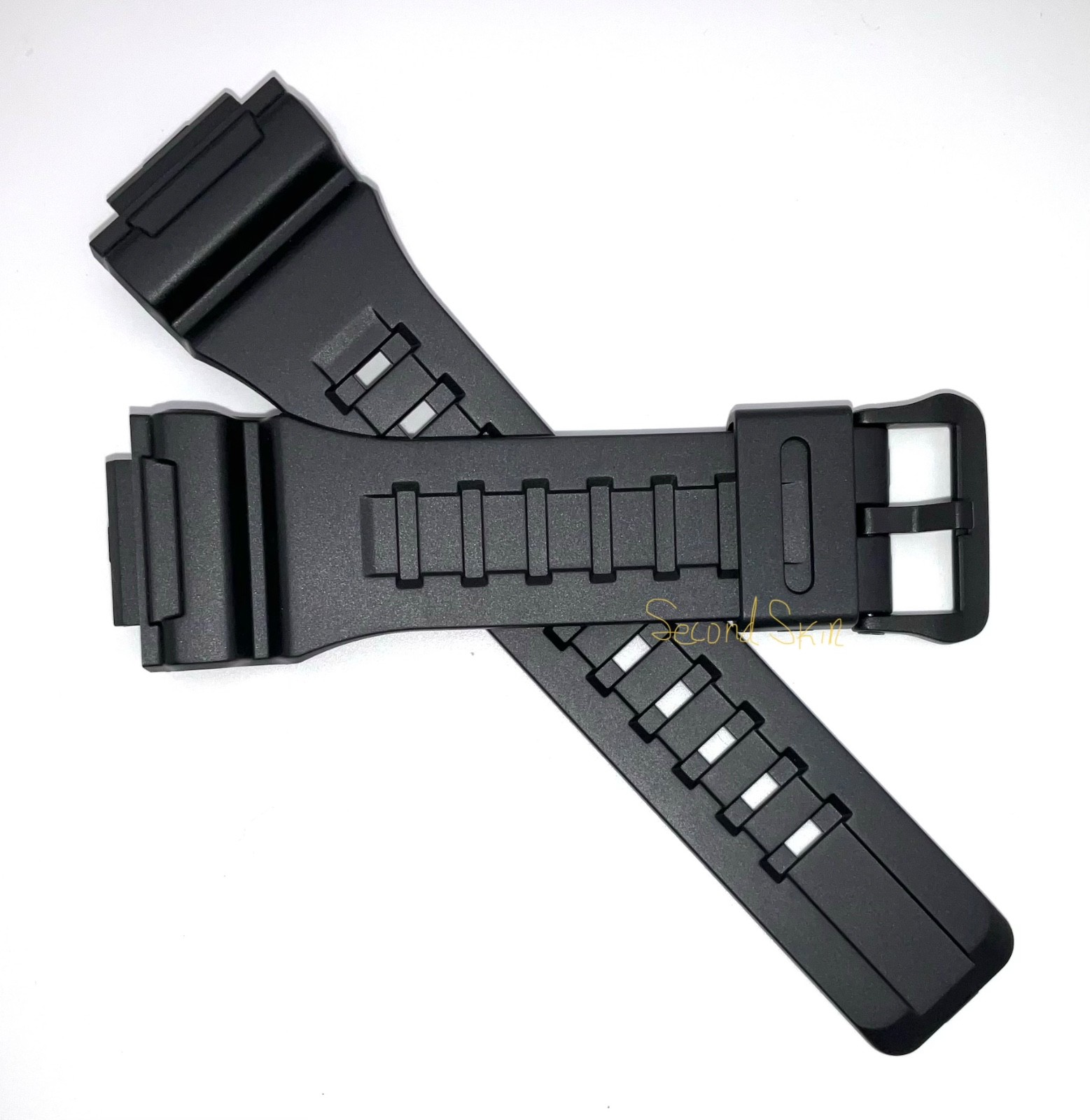 Genuine Casio Black Watch Band Strap Resin AEQ-110BW-9AV W-735H-1A2 + Pins
