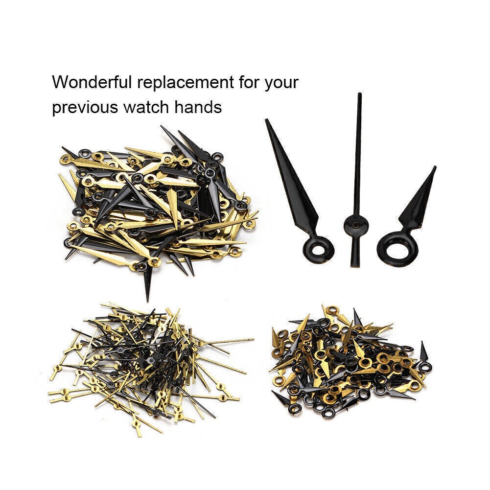 2035 Black Gold Watch Hour Minute Second Hands Watch Needles for 2035 Movement
