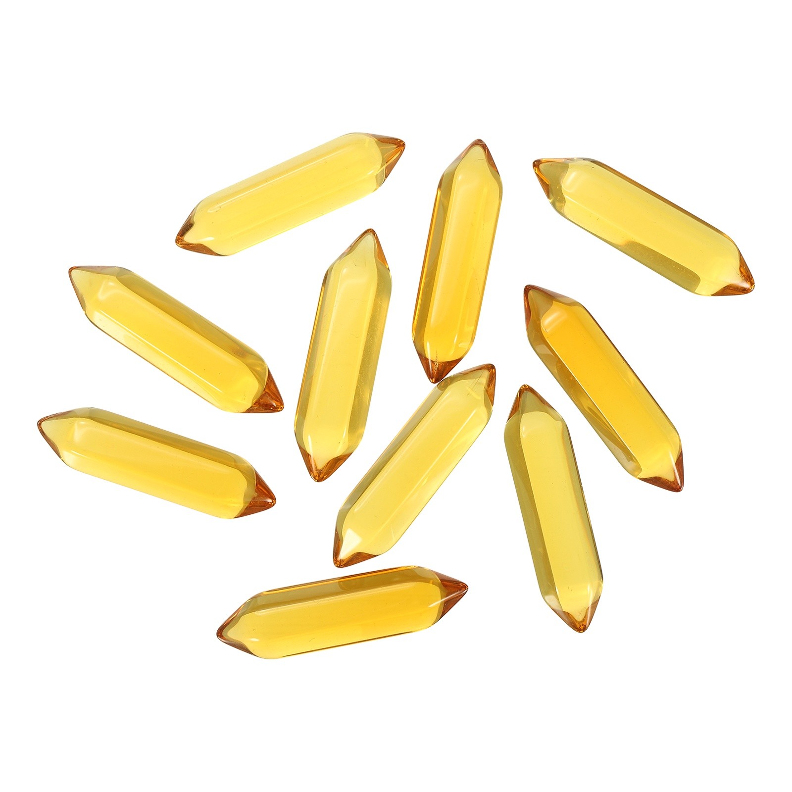 10 Pack Citrine Quartz Crystals, Polished Crystals Bulk