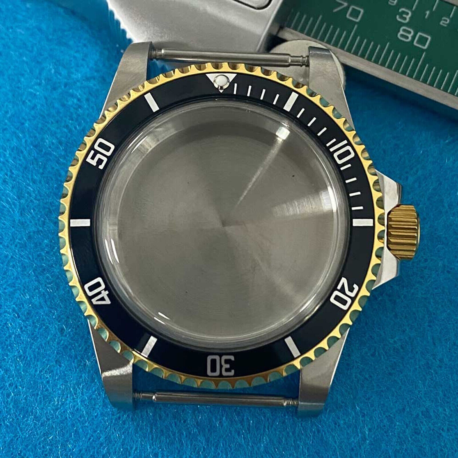 316L Metal Watch Case Golden Retro Shell 39.5mm for Japanese NH35/ NH36 Movement