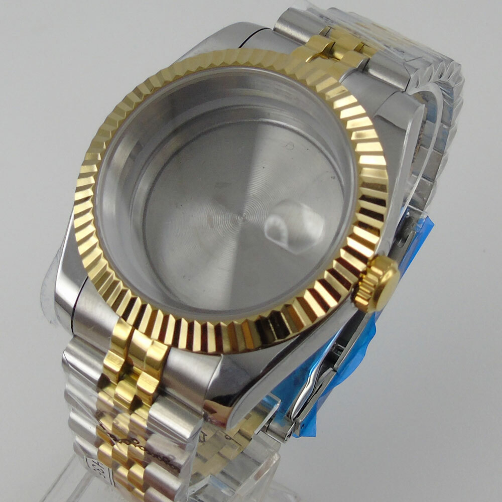 39/36mm Gold Watch Case Fit NH35 Miyota8215 DG2813 ETA2824 PT5000 Sapphire Glass