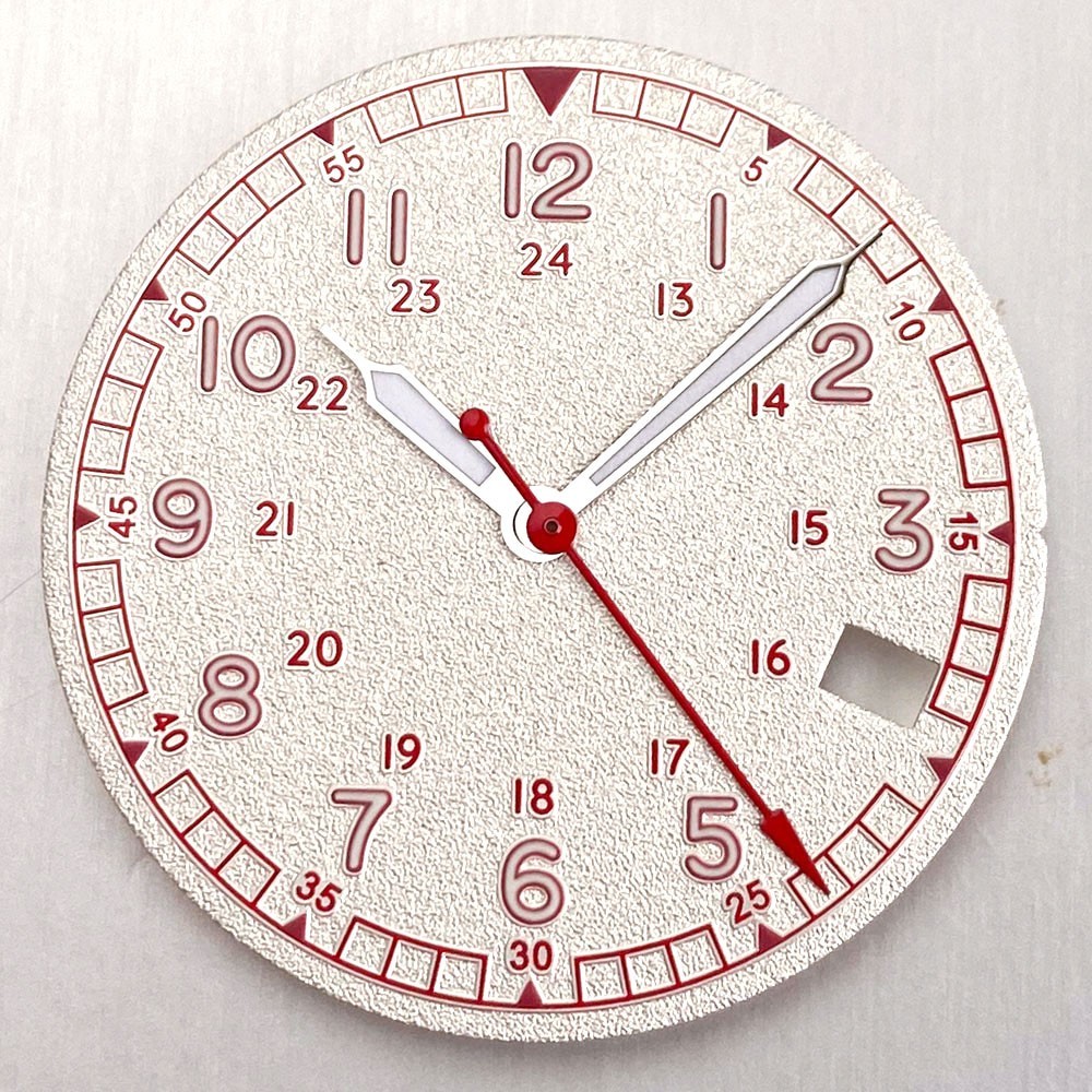 New 29mm Frosted Particles Arabic numerals Sterile NH35 Watch Dial Face Set Lume