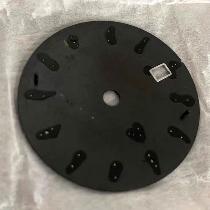 31MM Black Blue Green Watch Dial No Luminous for NH34 Movement