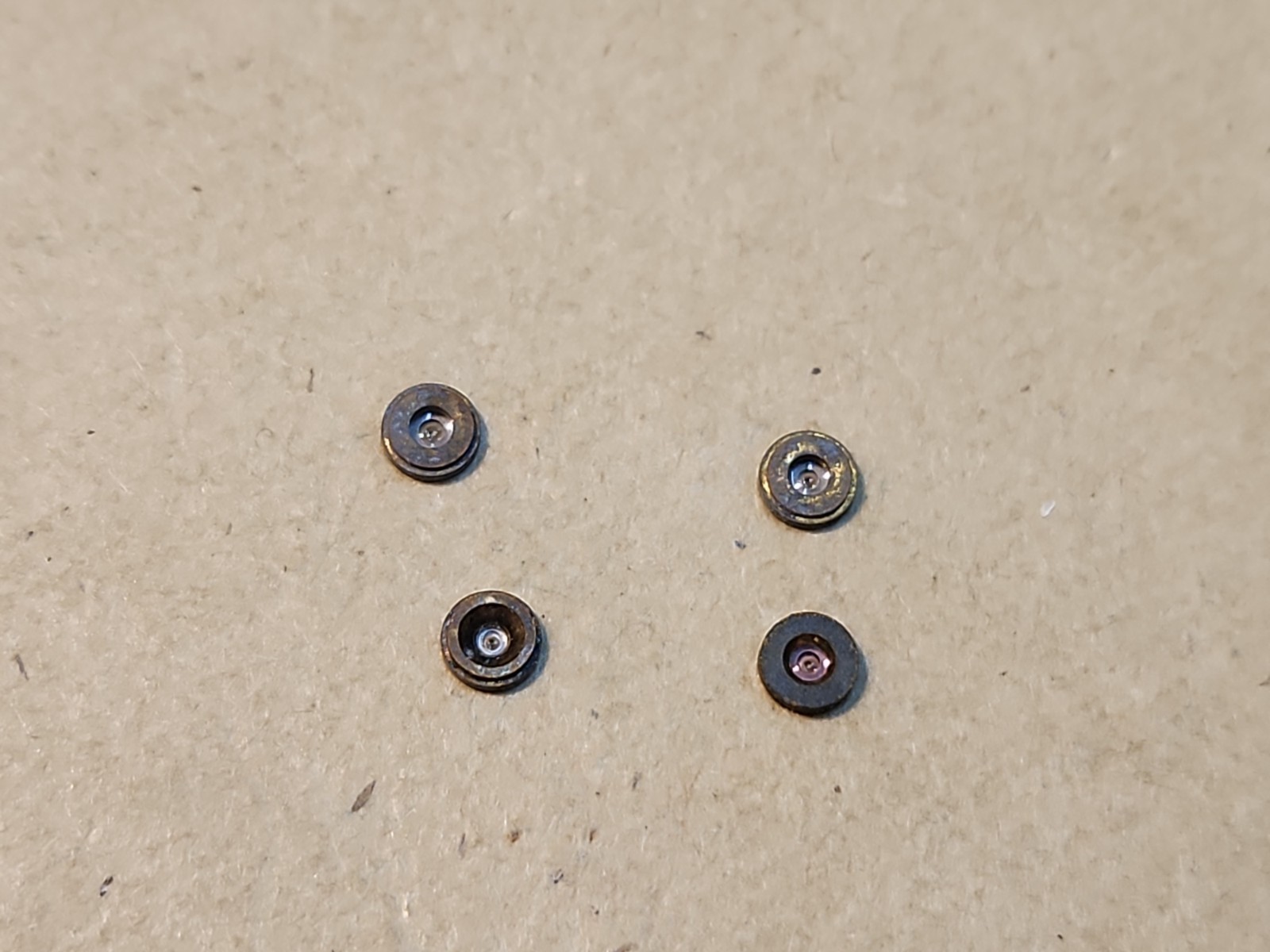 Lot Of 4 Rockford 18s Pocket Watch 2.71mm Diameter Hole Jewels Parts Spares