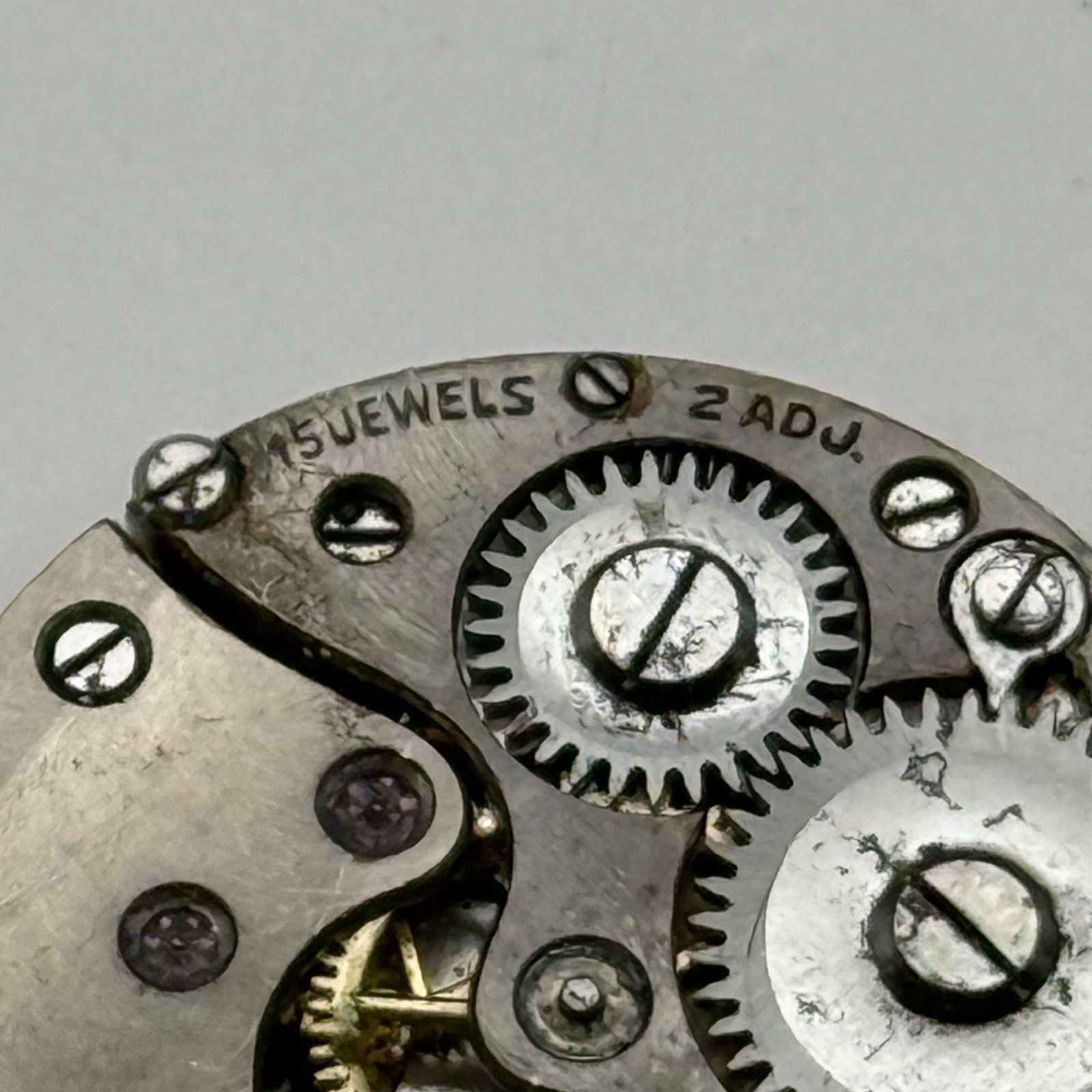 Buser Watch Movement 15 Jewels Swiss Manual Wind Vintage Parts Repair 23.2mm
