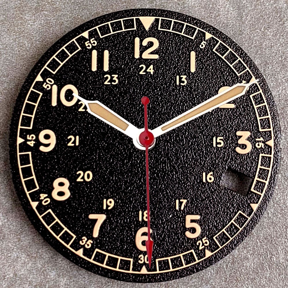 New 29mm Frosted Particles Arabic numerals Sterile NH35 Watch Dial Face Set Lume