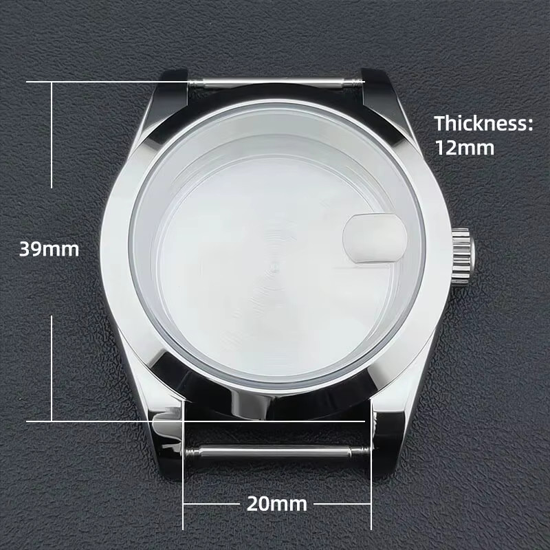 Movement Bevel Edge Good36Mm/39Mm Silver Watch Case Sapphire Fit NH35 NH36 NH34