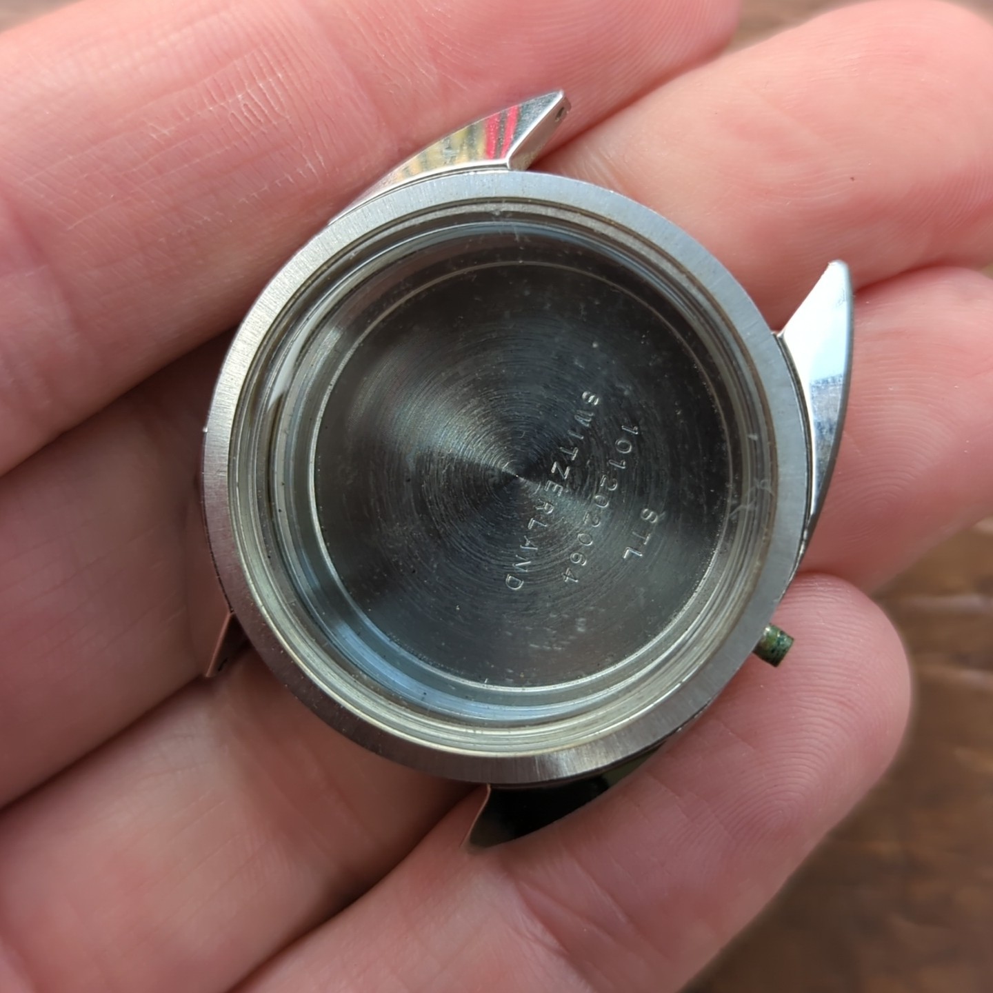 Titus ESA 9162 NOS Watch Case, With Omega Megasonic Crystal Part (O8)