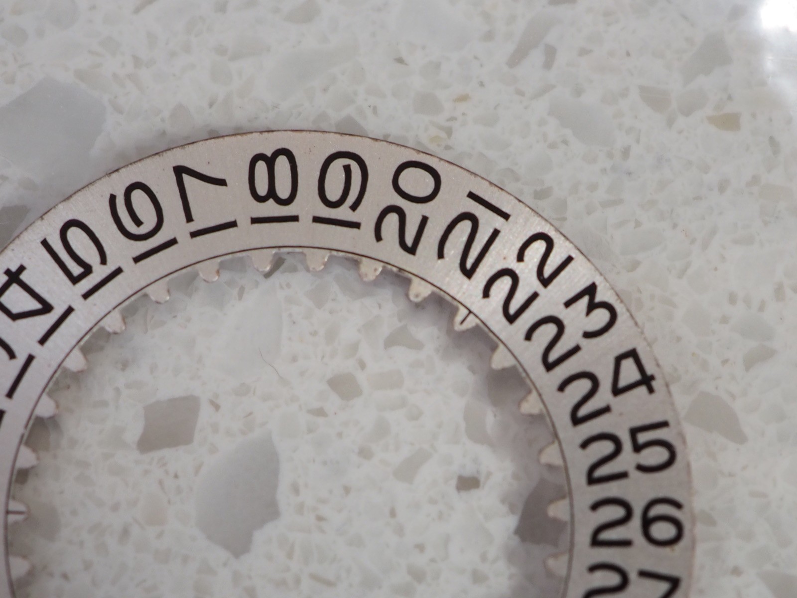 Genuine Rolex Silver Date Disc/Wheel Open 6/9 Flat 3 fits Submariner 1680 c.1575