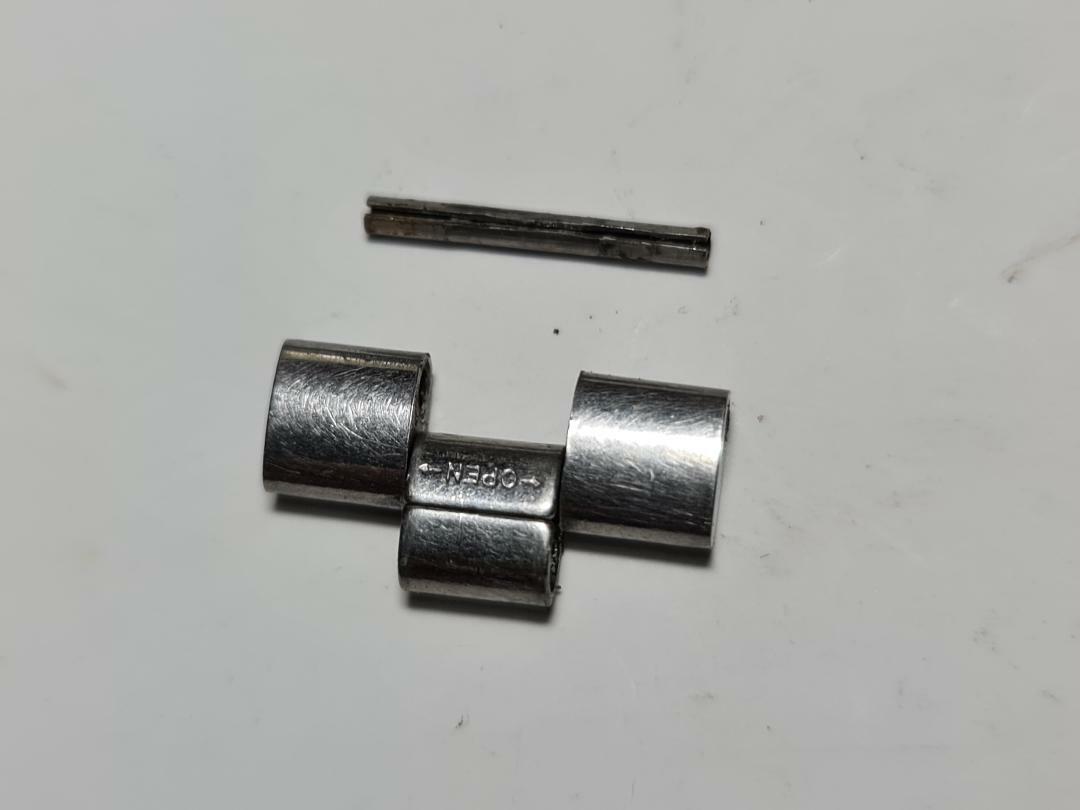 GENUINE USED STELUX FISHBONE BRACELET SOLID LINK SEIKO PANDA 6138-8020 6138-8021