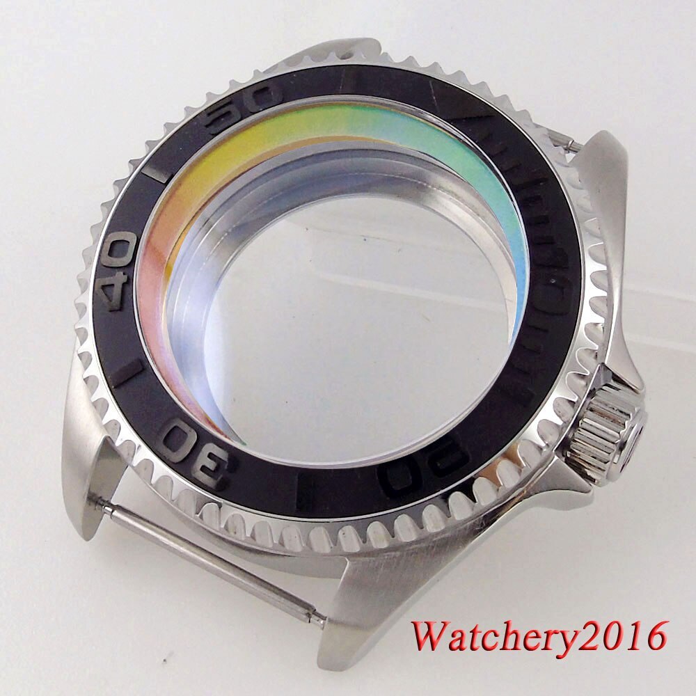 42mm NH35A 5Bar Automatic Black PVD Watch Case for Men For NH35 NH36 NH34 Color