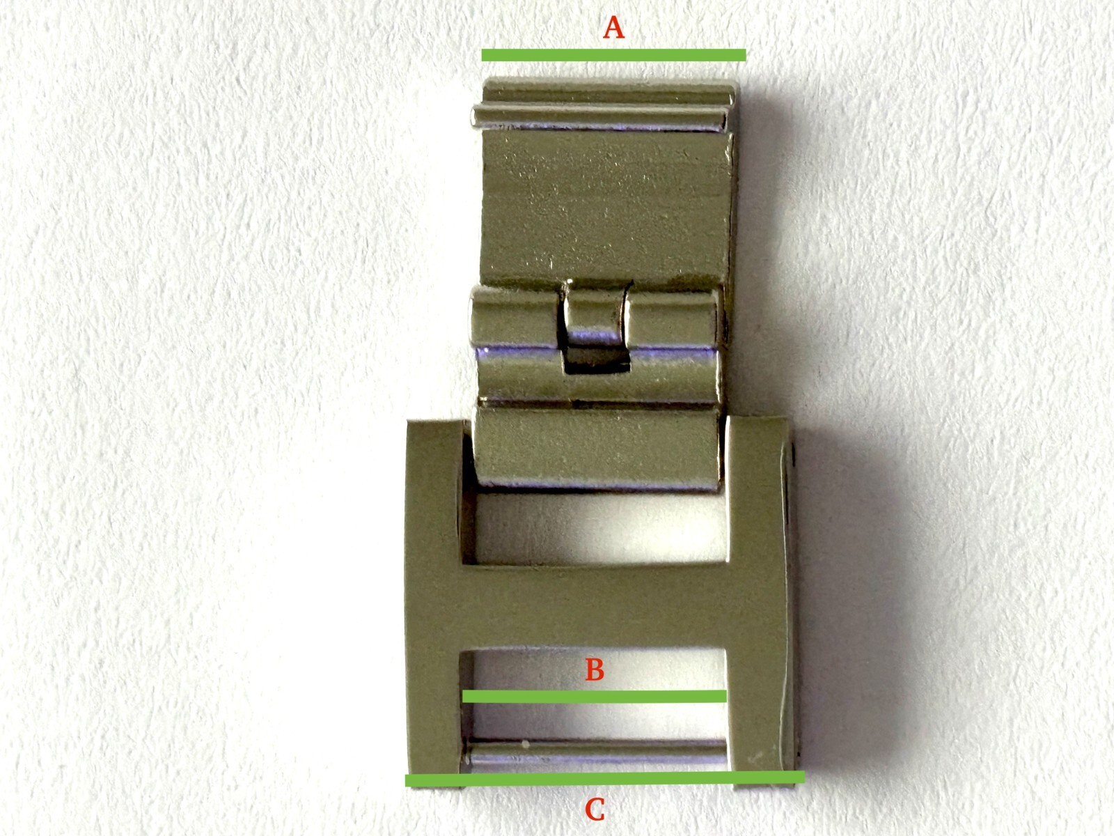Watch Bracelet Strap Extender Fold Over Single Slot Gate Clasp With End Piece