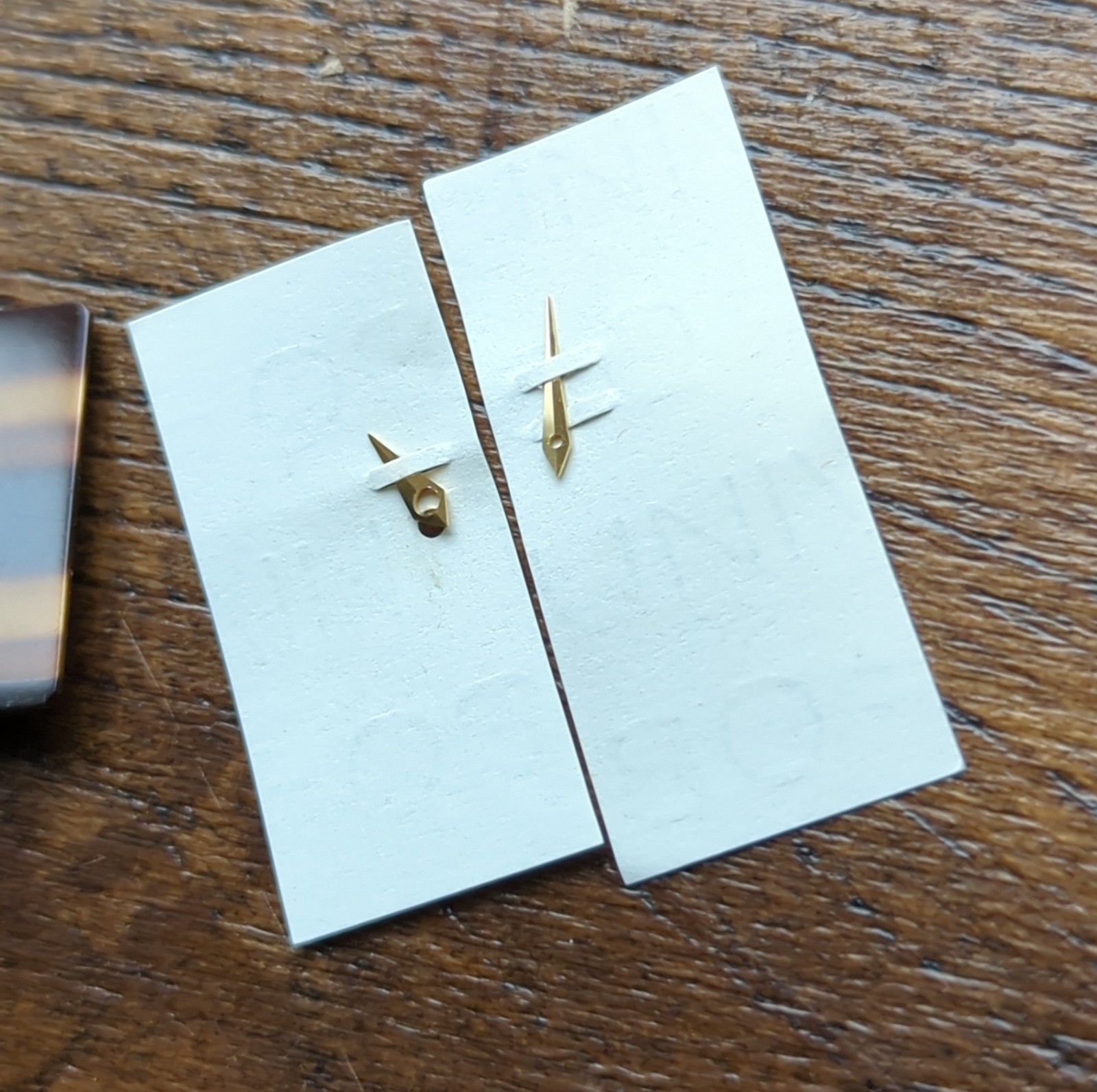 Baume & Mercier Ladies Tiger Eye Watch Dial Part & 18k Gold Hands (AS12)