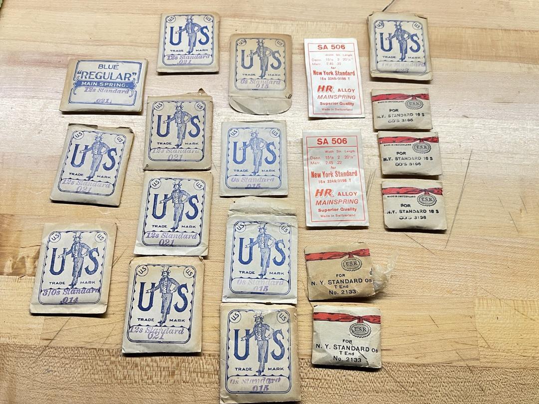 Vintage NY Standard Mainsprings Various Sizes