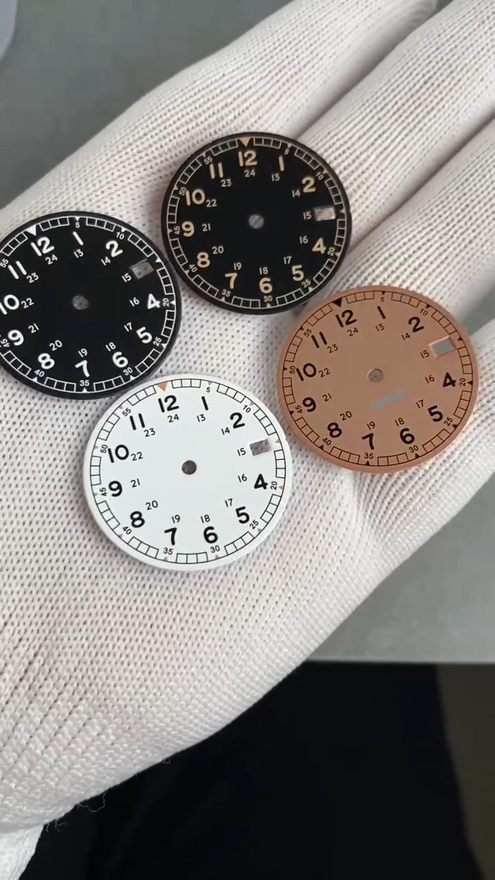 Tandorio High-Quality 29mm Sterile Watch Dial Fit Japan NH35 NH36 Watch Parts