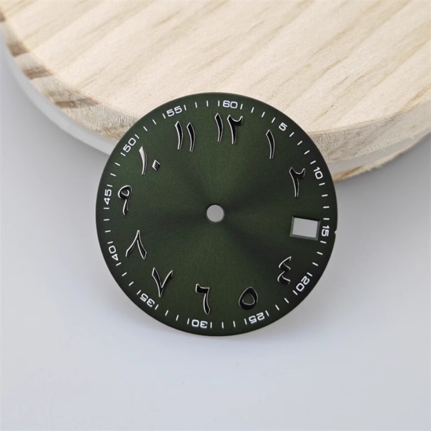 28.5mm NH35 Dial Arabic Numerals Dial No Luminous Suitable for NH35/36 Movement